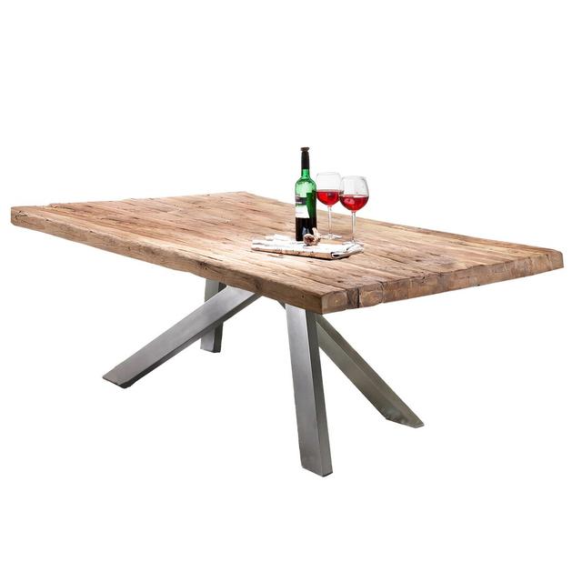 Linderman Dining Table Williston Forge Table Base Colour: Silver, Size: H75 x L200 x W100cm on Productcaster.