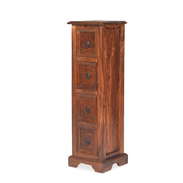 Ironwork Solid Wood 88cm H Library Style Media Drawers Union Rustic on Productcaster.