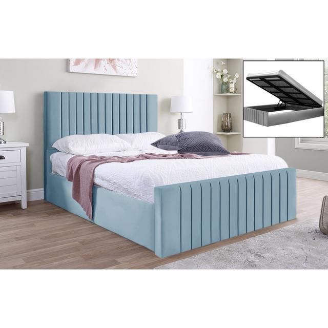 Gagliano Storage Bed Brayden Studio Size: Single (3'), Colour: Sky Blue on Productcaster.