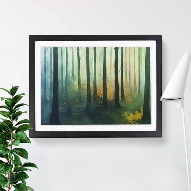 Pretty Watercolour Forest Vol.5 - Picture Frame Graphic Art Alpen Home Size: 46cm H x 64cm W x 2cm D, Frame Colour: Black Framed on Productcaster.