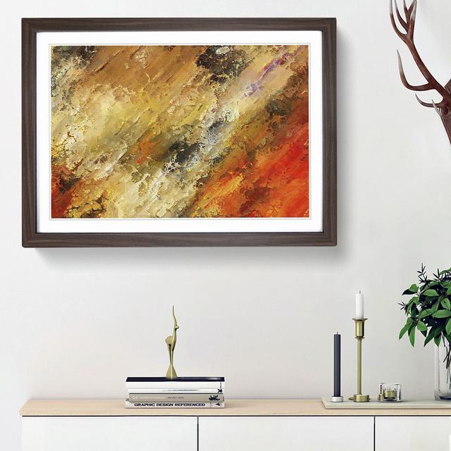 Memories of the Same in Abstract - Picture Frame Painting Print East Urban Home Size: 62cm H x 87cm W x 2cm D, Frame Option: Walnut Framed on Productcaster.