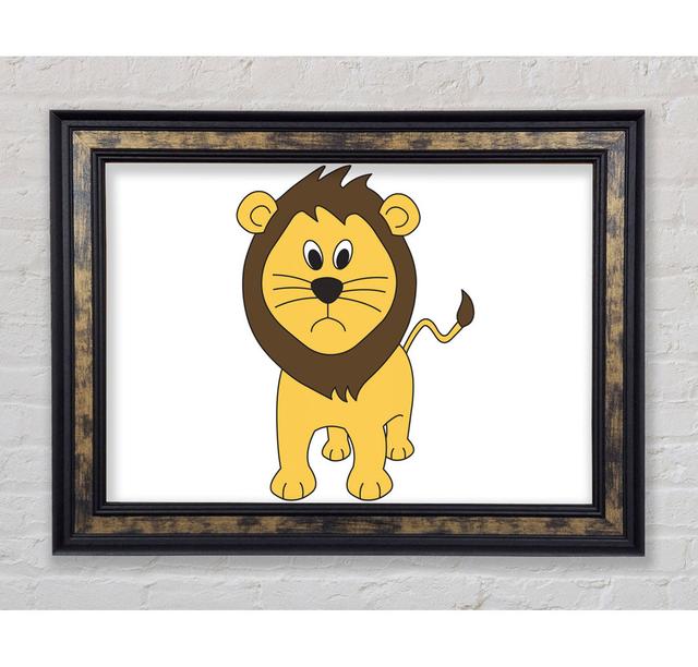 Sad Lion White Framed Print Bright Star Size: 42cm H x 59.7cm W on Productcaster.