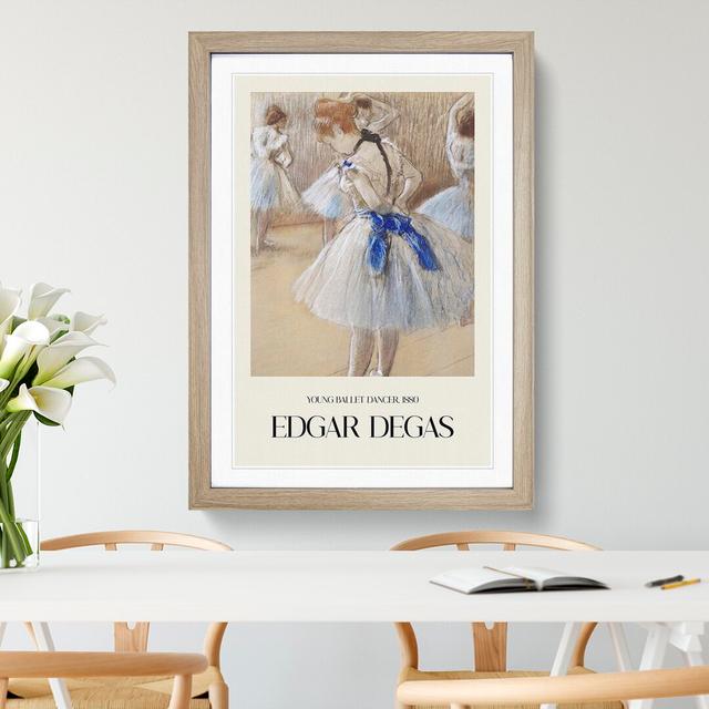 Young Ballet Ballerina Dancers Print by Edgar Degas - Picture Frame Painting East Urban Home Size: 65cm H x 48cm W x 2cm D, Frame Option: Oak on Productcaster.