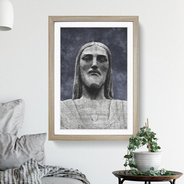 Christ the Redeemer in Rio vol.2 - Picture Frame Graphic Art East Urban Home Frame Option: Oak Framed, Size: 65cm H x 48cm W x 2cm D on Productcaster.