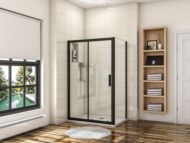 Andrian Sliding Rectangle Shower Enclosure 1950 x 1700 mm Latitude Run on Productcaster.