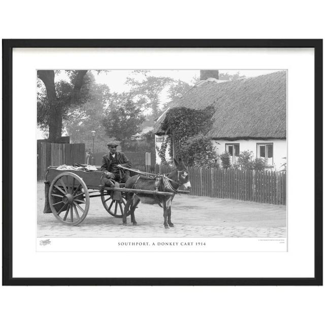 'Southport, a Donkey Cart 1914' by Francis Frith - Picture Frame Photograph Print on Paper The Francis Frith Collection Size: 40cm H x 50cm W x 2.3cm on Productcaster.