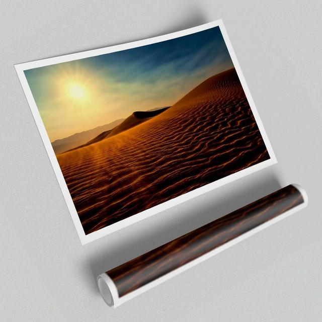 Sand Wind Sunset - Graphic Art Print on Paper East Urban Home Size: 42 cm H x 59.4 cm W on Productcaster.