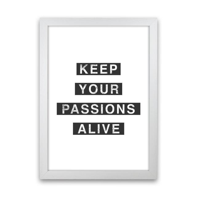 Passions - Graphic Art Print on Paper Maturi Frame Option: White Framed, Size: 64cm H x 46cm W x 3cm D on Productcaster.