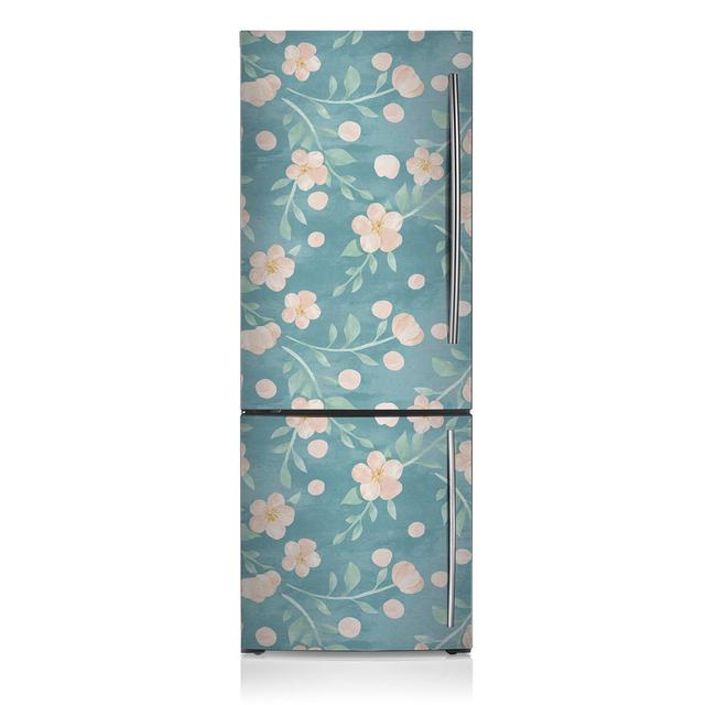 Pastel Flowers Freezer Door Sticker Rosalind Wheeler on Productcaster.