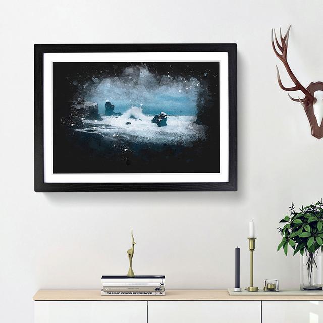 A Beach in Iceland - Picture Frame Graphic Art Print East Urban Home Frame Option: Black Framed, Size: 33cm H x 45cm W x 2cm D on Productcaster.