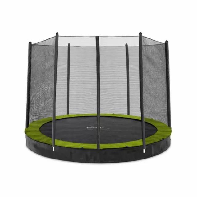 8' Backyard: Above Ground Trampoline with Safety Enclosure Plum on Productcaster.