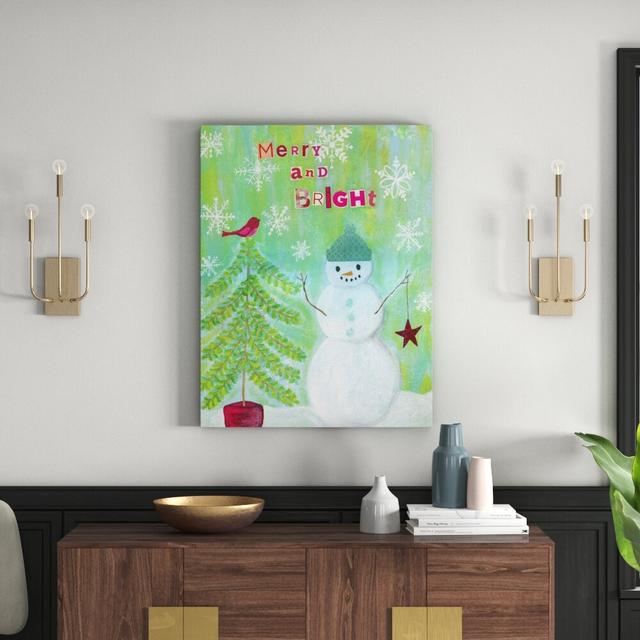 "Merry and Bright" by Jill Lambert Art Print Wrapped on Canvas East Urban Home Size: 99cm H x 76cm W x 3.81cm D on Productcaster.