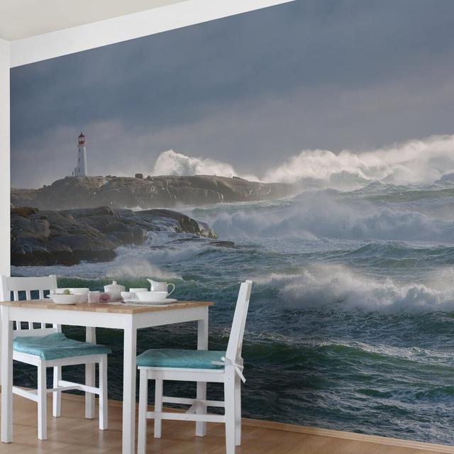 In the Shelter of the Lighthouse Semi-Gloss Wallpaper Roll East Urban Home Size: 4.32m x 290cm, Materialqualität: Premium (150g/m²) on Productcaster.