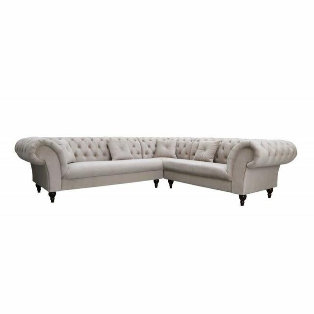 Blaine Corner Sofa Marlow Home Co. Upholstery Colour: Cream, Orientation: Left on Productcaster.