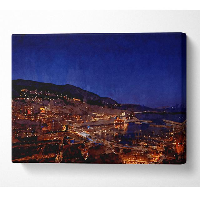 Monte Carlo Night Lights - Kunstdrucke auf Leinwand ModernMoments Größe: 81 cm H x 121,9 cm B x 10 cm T on Productcaster.