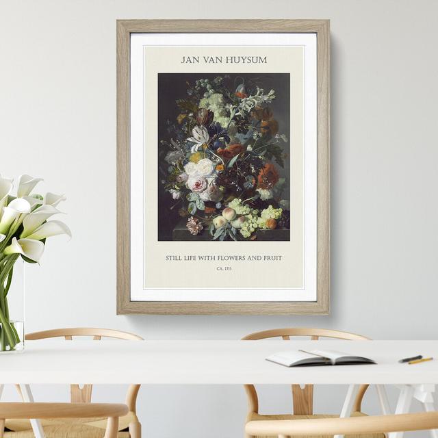 Still Life with Flowers and Fruit Vol.2 by Jan Van Huysum - Picture Frame Graphic Art East Urban Home Size: 65cm H x 48cm W x 2cm D, Frame Option: Oak on Productcaster.