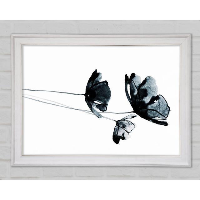 Black Poppy Abstract - Single Picture Frame Art Prints Ophelia & Co. Size: 42cm H x 59.7cm W x 1.5cm D on Productcaster.