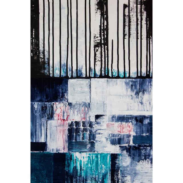 Abstract Acrylic Painting On Canvas - Wrapped Canvas Print Metro Lane Size: 30cm H x 20cm W x 3.8cm D on Productcaster.