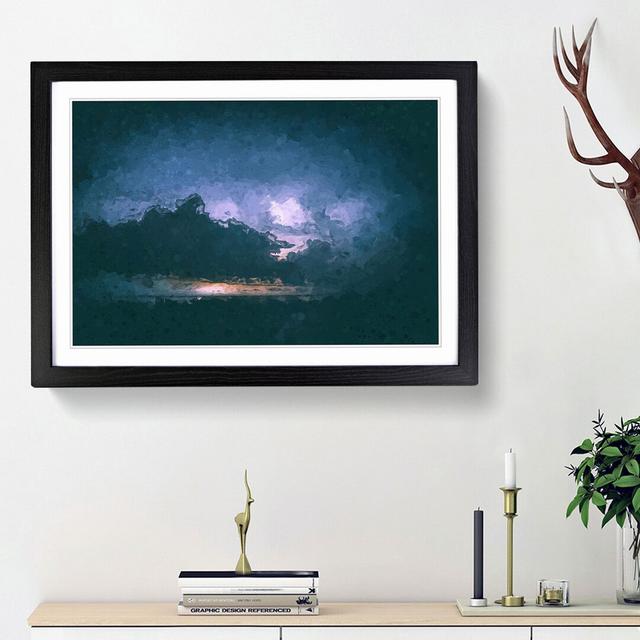 Storm Clouds in Abstract - Picture Frame Graphic Art Print East Urban Home Size: 27cm H x 36cm W x 2cm D, Frame Option: Black Framed on Productcaster.