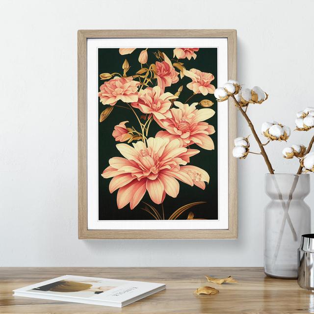 Flowers Traditional No.3 - Picture Frame Graphic Art Marlow Home Co. Frame Colour: Oak, Size: 64cm H x 46cm W x 2cm D on Productcaster.