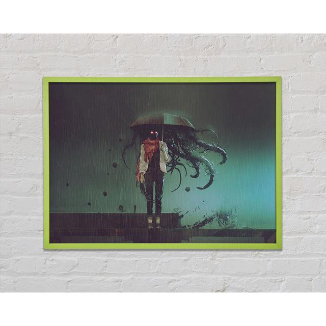 Umbrella Octopus - Single Picture Frame Art Prints Maturi Size: 59.7cm H x 84.1cm W x 2cm D on Productcaster.