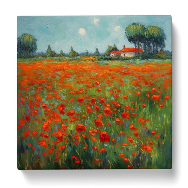 Poppy Field Post-Impressionism No.2 Brambly Cottage Size: 35cm H x 35cm W x 3cm D on Productcaster.