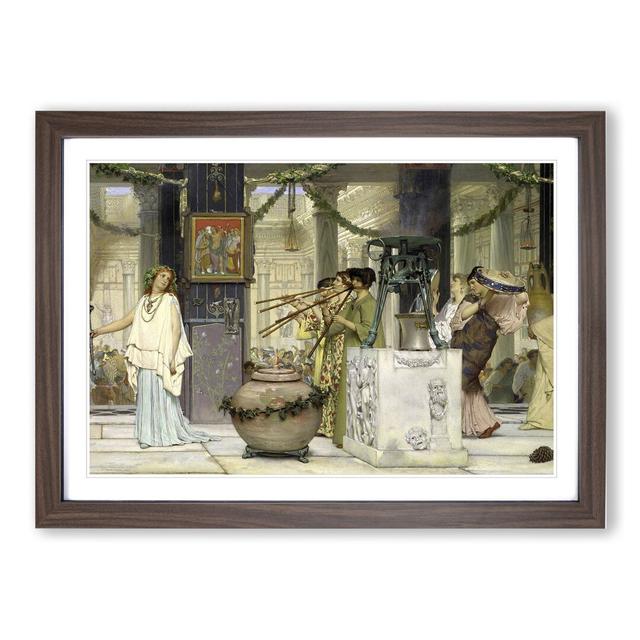 The Vintage Festival by Lawrence Alma-Tadema - Picture Frame Painting East Urban Home Frame Option: Walnut Framed, Size: 36cm H x 48cm W x 2cm D on Productcaster.