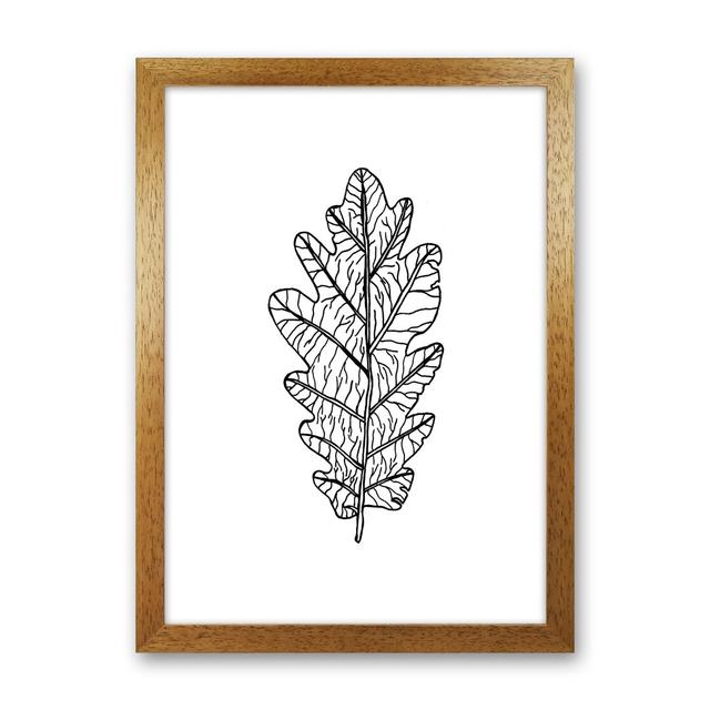 Oak Leaf by Carissa Tanton - Drawing Print on Paper Bay Isle Home Frame Option: Oak Framed, Size: 88cm H x 64cm W x 3cm D on Productcaster.