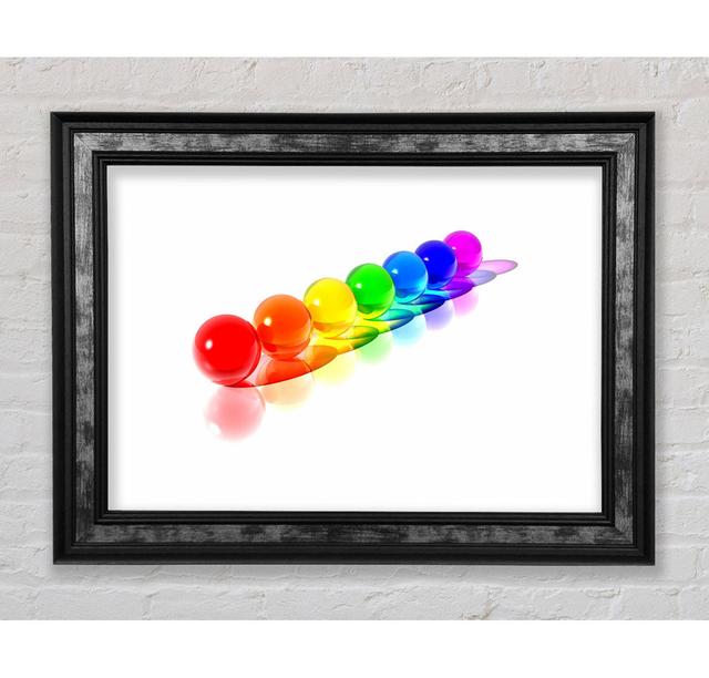 Rainbow Marbels - Single Picture Frame Art Prints Bright Star Size: 84.1cm H x 142.2cm W x 8cm D on Productcaster.