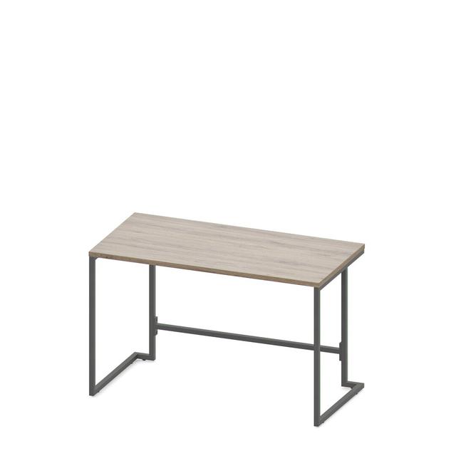 Desk 17 Stories Size: 75cm H x 180cm W x 60cm D, Top Colour: Wild Oak, Frame Colour: Anthracite on Productcaster.