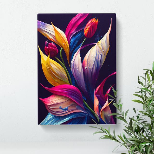 Vibrant Flowers No.6 Marlow Home Co. Format: Wrapped Canvas, Size: 76cm H x 50cm W, Matte Colour: No Matte on Productcaster.