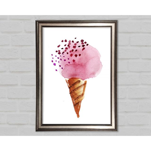 Strawberry Icecream - Single Picture Frame Art Prints Rosalind Wheeler Size: 42cm H x 29.7cm W x 1.5cm D on Productcaster.