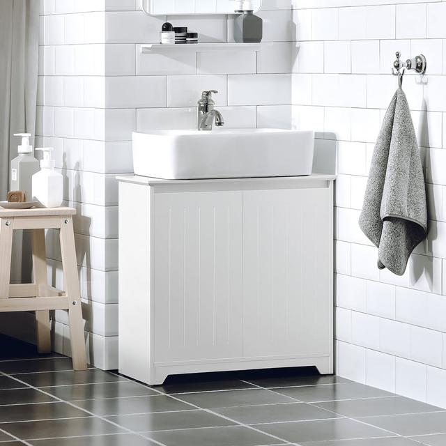 Tullytown 60 Single Bathroom Vanity Base Only in White ClassicLiving on Productcaster.