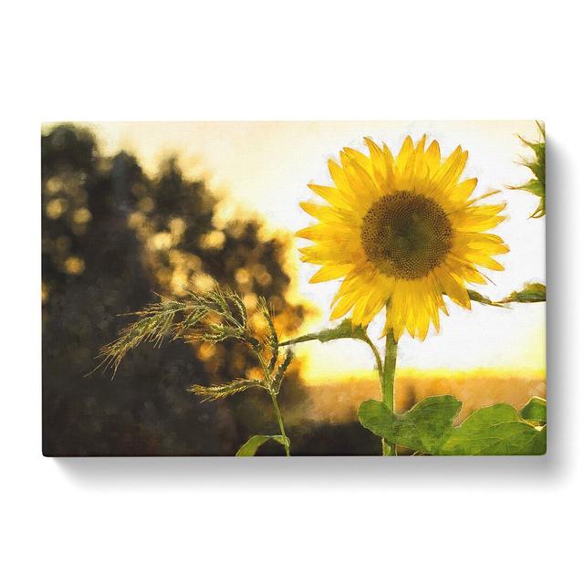 Sunflower Vol.2 - Wrapped Canvas Graphic Art East Urban Home Size: 35cm H x 60cm W x 3cm D on Productcaster.