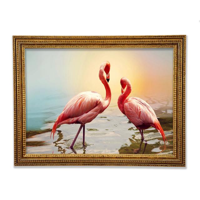 Flamingo Sunset - Print 17 Stories Size: 84.1cm H x 118.9cm W on Productcaster.