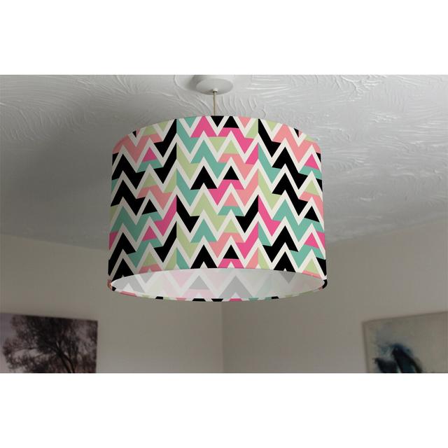 Summer Hipster Boho Chic Cotton Drum Lamp Shade Ebern Designs Size: 25cm H x 40cm W x 40cm D on Productcaster.