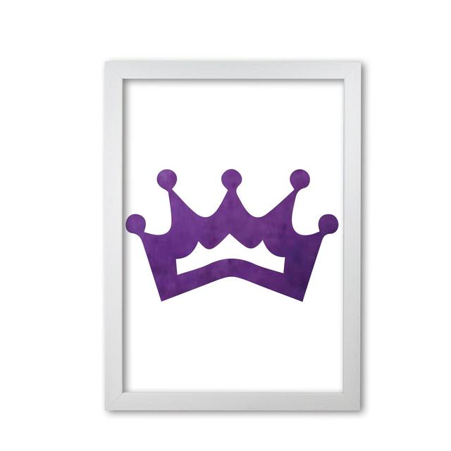 'Crown' Painting in Purple East Urban Home Format: White Grain Frame, Size: 30 cm H x 21 cm W x 5 cm D on Productcaster.