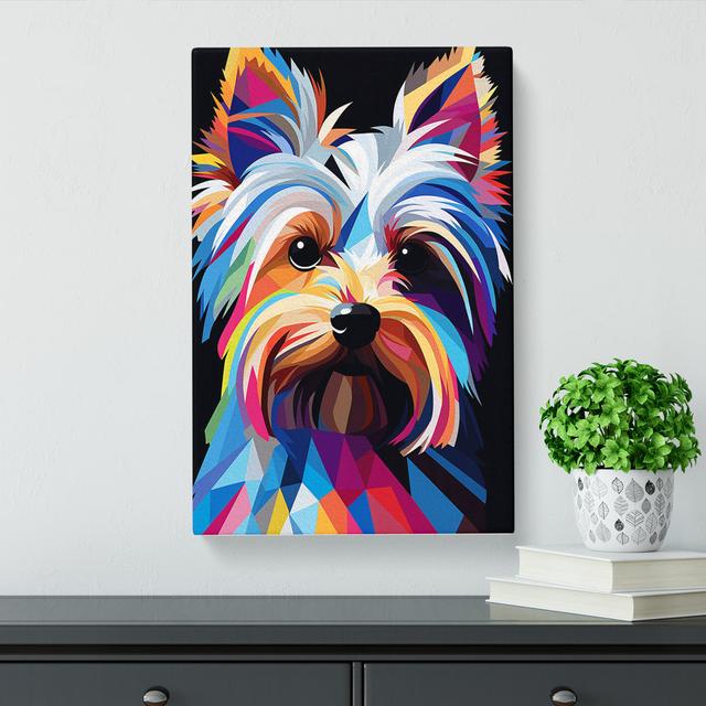 Yorkshire Terrier Constructivism No.2 - Wrapped Canvas Art Prints Marlow Home Co. Size: 60cm H x 40cm W x 3cm D on Productcaster.