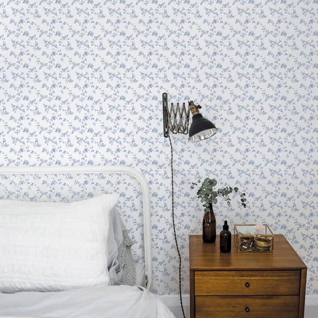 Bryantown 10m x 53cm Matte Wallpaper Roll Marlow Home Co. Colour: Blue on Productcaster.