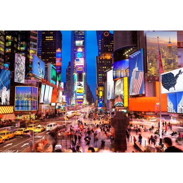 Times Square At Dusk by Conceptualmotion - Wrapped Canvas Print 17 Stories Size: 61cm H x 91cm W on Productcaster.