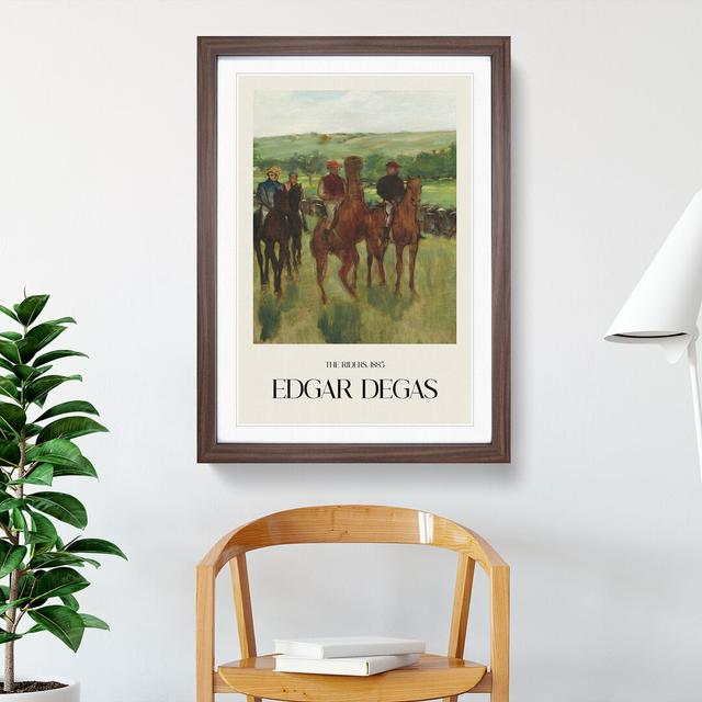 The Horse Riders by Edgar Degas - Picture Frame Painting East Urban Home Size: 48cm H x 36cm W x 2cm D, Frame Option: Walnut Framed on Productcaster.