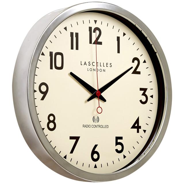 36cm Wall Clock Roger Lascelles Clocks Finish: Silver on Productcaster.