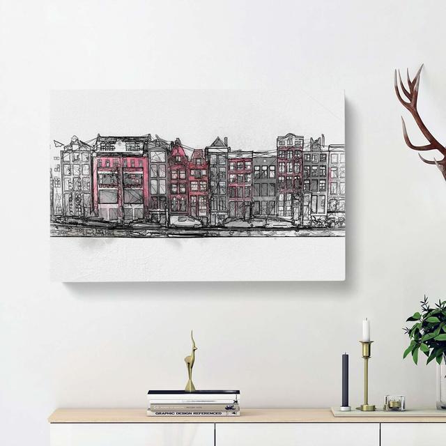 Wintertime in Amsterdam Netherlands in Abstract - Wrapped Canvas Graphic Art Print East Urban Home Size: 35cm H x 50cm W x 3cm D on Productcaster.