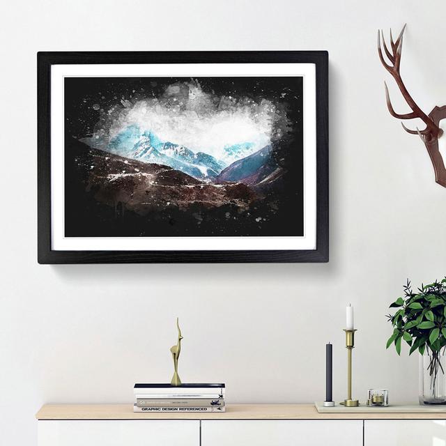 Mount Everest in the Himalayas - Picture Frame Painting Print East Urban Home Size: 33cm H x 45cm W x 2cm D, Frame Option: Black Framed on Productcaster.