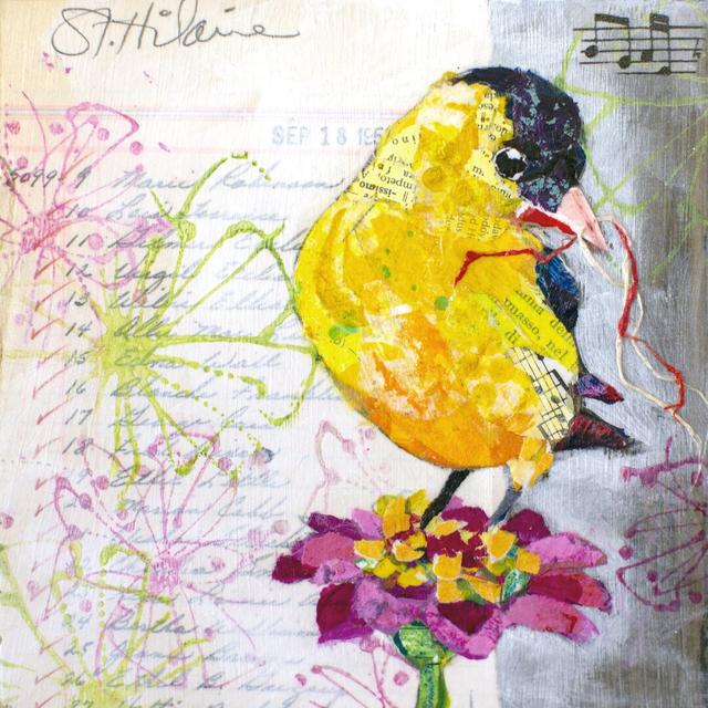 Happy Bird IV by Elizabeth St. Hilaire - Wrapped Canvas Print Marlow Home Co. Size: 51cm H x 51cm W on Productcaster.