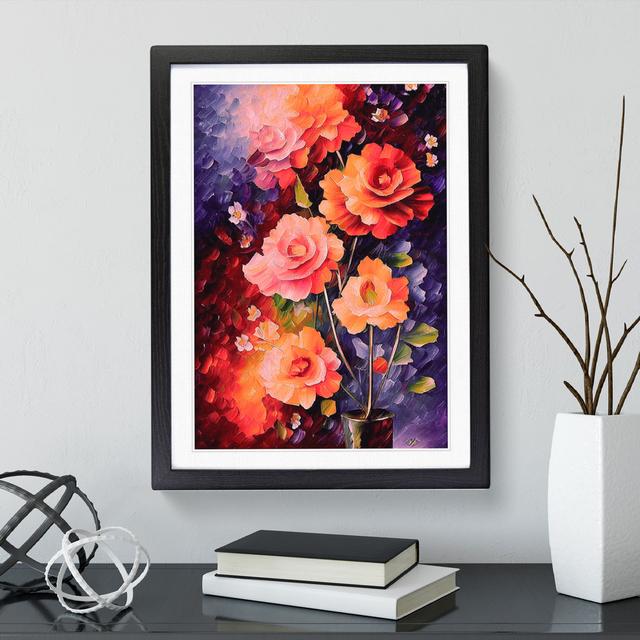 A Selection of Flowers No.4 - Picture Frame Graphic Art Rosdorf Park Size: 46cm H x 34cm W x 2cm D, Frame Colour: Black on Productcaster.