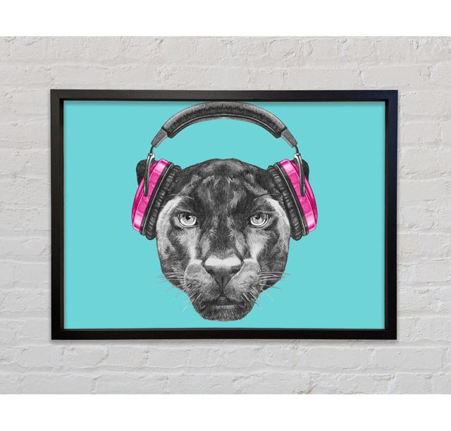 Headphone Jaguar Dj Framed Print Happy Larry Size: 59.7cm H x 84.1cm W x 3.3cm D on Productcaster.