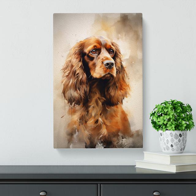 Cocker Spaniel Modern - Print Marlow Home Co. Size: 76cm H x 50cm W x 3cm D on Productcaster.