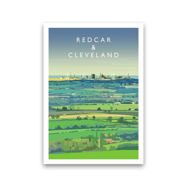 Redcar And Cleveland by Richard O'Neill - Print Corrigan Studio Size: 40cm H x 30cm W x 1cm D, Format: Unframed on Productcaster.