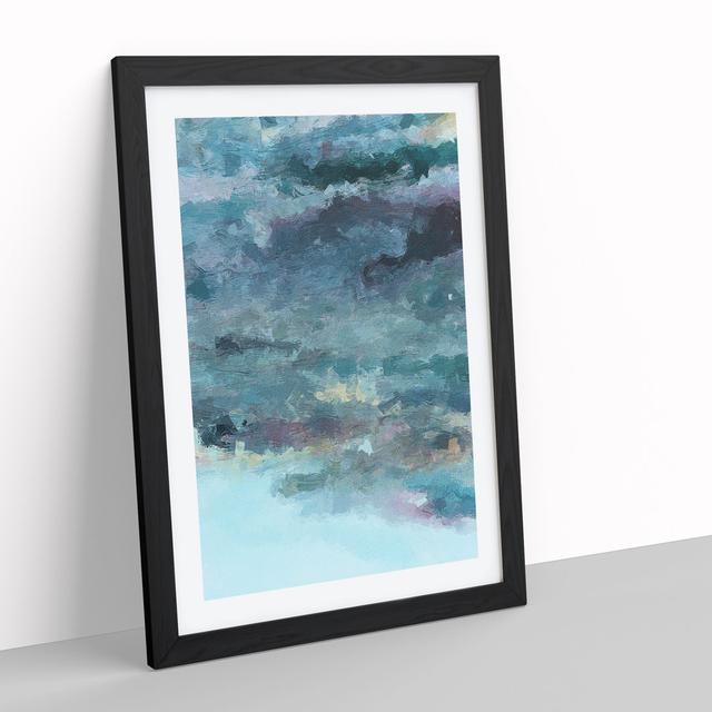 High Clouds Abstract - Picture Frame Painting Metro Lane Frame Colour: Black, Size: 46cm H x 34cm W x 2cm D on Productcaster.